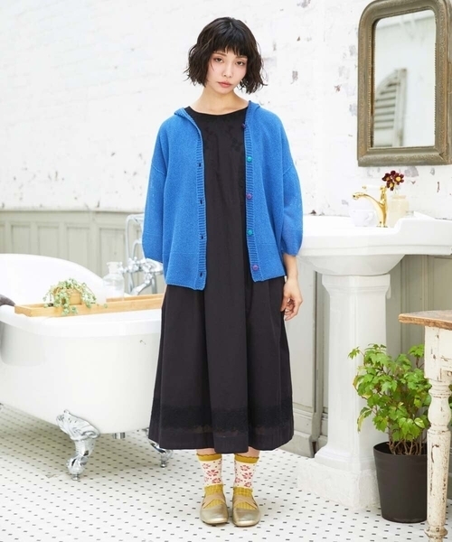 Jocomomola(ホコモモラ)の「Cruzar フラワーインド刺繍ワンピース(ワンピース・レディース・ブラック/アイボリー・40)」の16枚目の写真