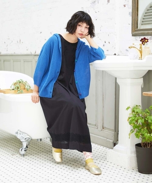 Jocomomola(ホコモモラ)の「Cruzar フラワーインド刺繍ワンピース(ワンピース・レディース・ブラック/アイボリー・40)」の17枚目の写真