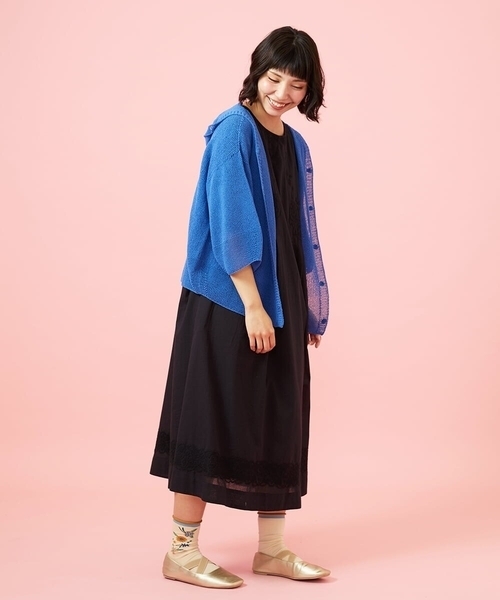 Jocomomola(ホコモモラ)の「Cruzar フラワーインド刺繍ワンピース(ワンピース・レディース・ブラック/アイボリー・40)」の18枚目の写真