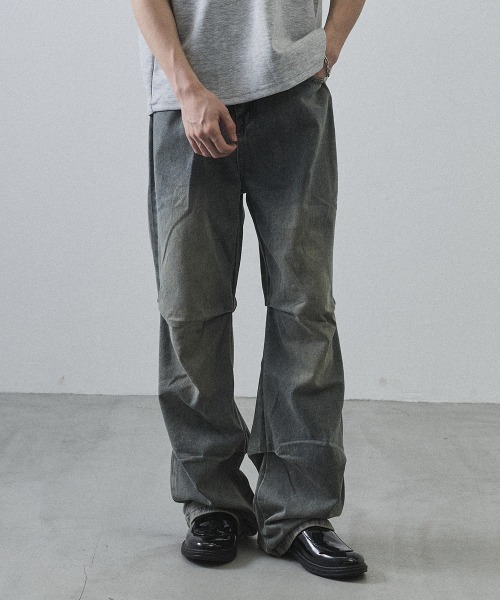 Shoowtime（ショウタイム）の「Curved Seam Straight Denim Pants / カーブシームストレートデニムパンツ（デニムパンツ・メンズ・ライトブルー・MEDIUM/LARGE/X-LARGE）」の3枚目の写真
