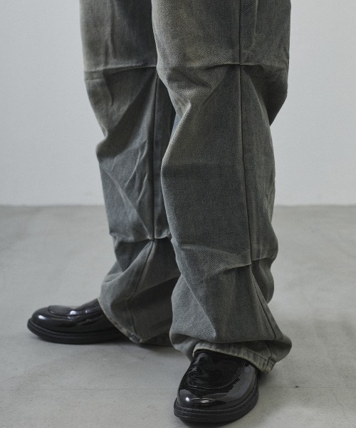 Shoowtime（ショウタイム）の「Curved Seam Straight Denim Pants / カーブシームストレートデニムパンツ（デニムパンツ・メンズ・ライトブルー・MEDIUM/LARGE/X-LARGE）」の4枚目の写真