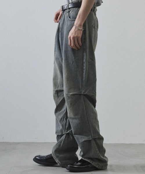 Shoowtime（ショウタイム）の「Curved Seam Straight Denim Pants / カーブシームストレートデニムパンツ（デニムパンツ・メンズ・ライトブルー・MEDIUM/LARGE/X-LARGE）」の7枚目の写真