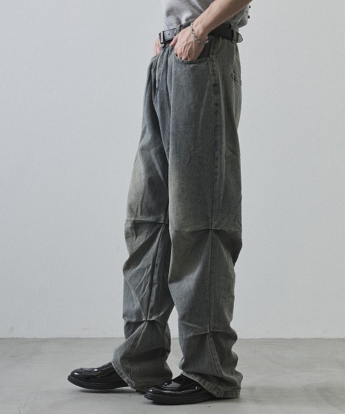 Shoowtime（ショウタイム）の「Curved Seam Straight Denim Pants / カーブシームストレートデニムパンツ（デニムパンツ・メンズ・ライトブルー・MEDIUM/LARGE/X-LARGE）」の8枚目の写真