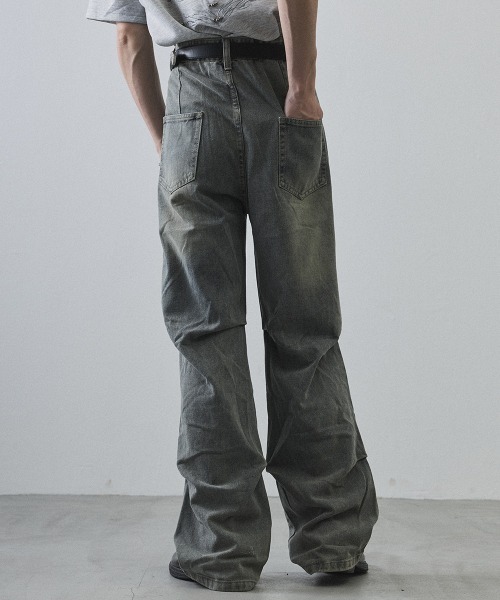 Shoowtime（ショウタイム）の「Curved Seam Straight Denim Pants / カーブシームストレートデニムパンツ（デニムパンツ・メンズ・ライトブルー・MEDIUM/LARGE/X-LARGE）」の10枚目の写真