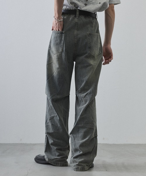 Shoowtime（ショウタイム）の「Curved Seam Straight Denim Pants / カーブシームストレートデニムパンツ（デニムパンツ・メンズ・ライトブルー・MEDIUM/LARGE/X-LARGE）」の12枚目の写真