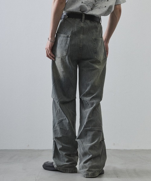 Shoowtime（ショウタイム）の「Curved Seam Straight Denim Pants / カーブシームストレートデニムパンツ（デニムパンツ・メンズ・ライトブルー・MEDIUM/LARGE/X-LARGE）」の13枚目の写真