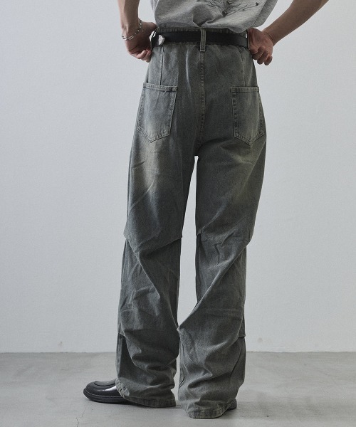 Shoowtime（ショウタイム）の「Curved Seam Straight Denim Pants / カーブシームストレートデニムパンツ（デニムパンツ・メンズ・ライトブルー・MEDIUM/LARGE/X-LARGE）」の14枚目の写真