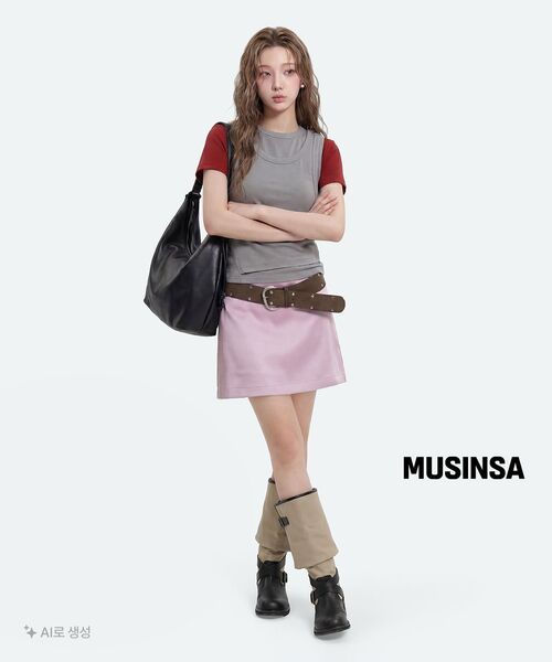 Majournee(マジョネ)の「SATIN MINI SKIRT_PINK(スカート・レディース・その他・SMALL/MEDIUM)」の3枚目の写真
