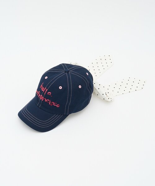 HELLO.SANFRANCISCO(ハローサンフランシスコ)の「【HELLO.SANFRANCISCO/ハローサンフランシスコ】スパンコールロゴリボンキャップ(キャップ・レディース・ピンク/ネイビー/イエロー・ONE SIZE)」の19枚目の写真