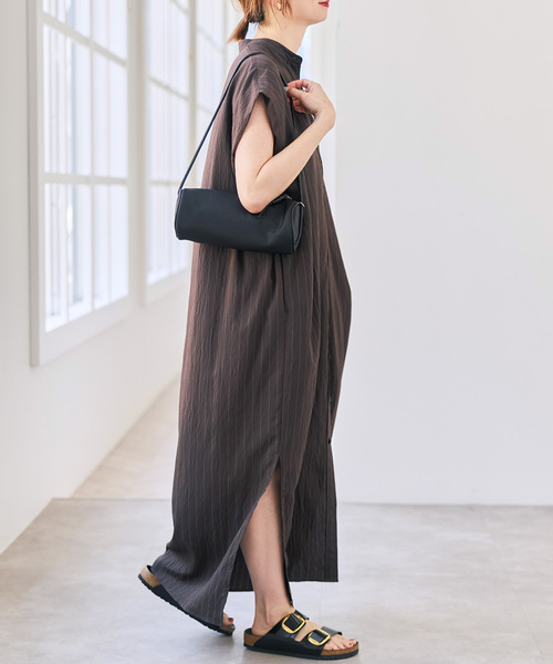 Spick & Span(スピックアンドスパン)の「《別注カラー有り》MARSALAストライプシャツワンピース(ワンピース・レディース・ネイビー/ブラウン・38/36)」の14枚目の写真