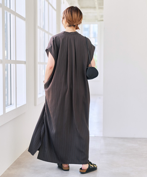 Spick & Span(スピックアンドスパン)の「《別注カラー有り》MARSALAストライプシャツワンピース(ワンピース・レディース・ネイビー/ブラウン・38/36)」の15枚目の写真