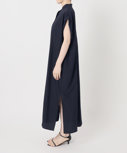 Spick & Span(スピックアンドスパン)の「《別注カラー有り》MARSALAストライプシャツワンピース(ワンピース・レディース・ネイビー/ブラウン・38/36)」の22枚目の写真