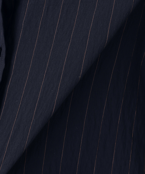 Spick & Span(スピックアンドスパン)の「《別注カラー有り》MARSALAストライプシャツワンピース(ワンピース・レディース・ネイビー/ブラウン・38/36)」の7枚目の写真