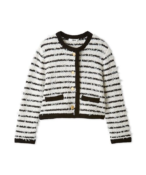 FURFUR(ファーファー)の「ファンシーツイードカーディガン(カーディガン/ボレロ・レディース・ライトブルー/ブラック/アイボリー・F)」の15枚目の写真