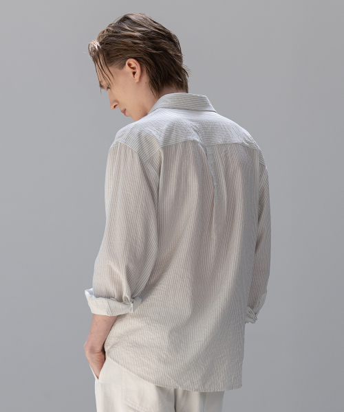 DECOROSO（デコローゾ）の「ライトダブルストライプシャツ[ホワイト]（シャツ/ブラウス・メンズ・その他・LARGE/X-LARGE）」の6枚目の写真