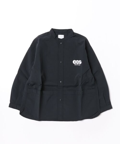 GROOVY COLORS(グルービーカラーズ)の「Light shell Taffeta Bandcollar Shirt(シャツ/ブラウス・キッズ・ブラック・145cm/135cm)」の1枚目の写真