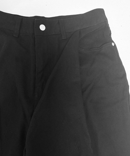 YACA(ヤーカ)の「Denim Tack Pants/デニムタックパンツ(デニムパンツ・レディース・ブラック・FREE)」の8枚目の写真