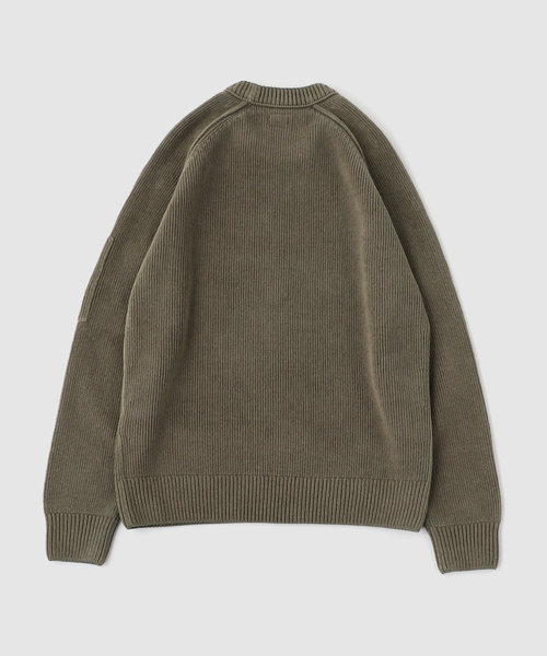 C.P.Company / シーピーカンパニー CHENILLE COTTON CREWNECK LENS SW