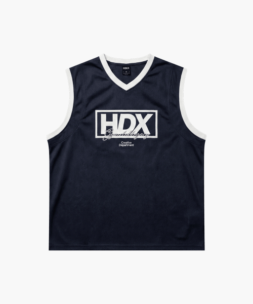 HDEX（エイチデックス）の「ボックスレイヤーメッシュスリーブレス (ネイビー)（Tシャツ/カットソー・メンズ・ネイビー・2XL/MEDIUM/LARGE/X-LARGE）」の2枚目の写真