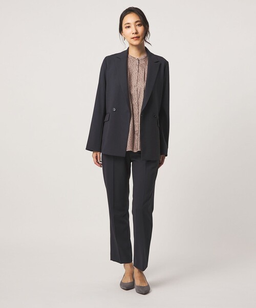 A DAY IN THE LIFE UNITED ARROWS(アデイインザライフユナイテッドアローズ)の「ドビー 2ボタン ダブルジャケット ‐セットアップ対応・ウォッシャブル‐<A DAY IN THE LIFE>(テーラードジャケット・レディース・ネイビー/ベージュ・40/38/36)」の6枚目の写真