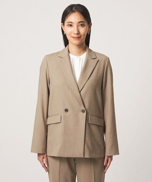 A DAY IN THE LIFE UNITED ARROWS(アデイインザライフユナイテッドアローズ)の「ドビー 2ボタン ダブルジャケット ‐セットアップ対応・ウォッシャブル‐<A DAY IN THE LIFE>(テーラードジャケット・レディース・ネイビー/ベージュ・40/38/36)」の7枚目の写真