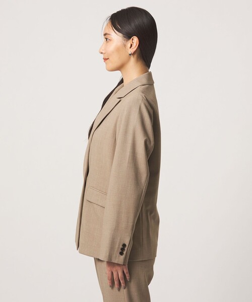 A DAY IN THE LIFE UNITED ARROWS(アデイインザライフユナイテッドアローズ)の「ドビー 2ボタン ダブルジャケット ‐セットアップ対応・ウォッシャブル‐<A DAY IN THE LIFE>(テーラードジャケット・レディース・ネイビー/ベージュ・40/38/36)」の8枚目の写真