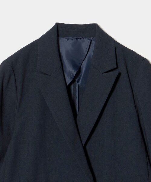 A DAY IN THE LIFE UNITED ARROWS(アデイインザライフユナイテッドアローズ)の「ドビー 2ボタン ダブルジャケット ‐セットアップ対応・ウォッシャブル‐<A DAY IN THE LIFE>(テーラードジャケット・レディース・ネイビー/ベージュ・40/38/36)」の12枚目の写真