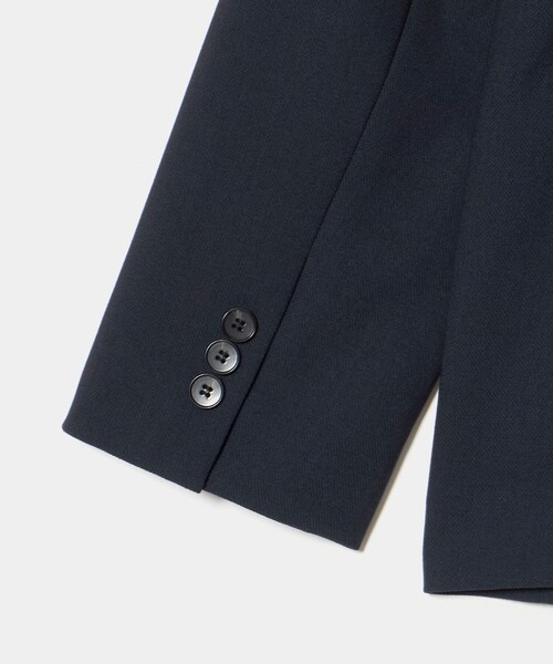 A DAY IN THE LIFE UNITED ARROWS(アデイインザライフユナイテッドアローズ)の「ドビー 2ボタン ダブルジャケット ‐セットアップ対応・ウォッシャブル‐<A DAY IN THE LIFE>(テーラードジャケット・レディース・ネイビー/ベージュ・40/38/36)」の13枚目の写真