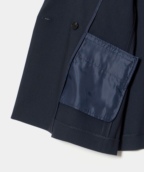 A DAY IN THE LIFE UNITED ARROWS(アデイインザライフユナイテッドアローズ)の「ドビー 2ボタン ダブルジャケット ‐セットアップ対応・ウォッシャブル‐<A DAY IN THE LIFE>(テーラードジャケット・レディース・ネイビー/ベージュ・40/38/36)」の16枚目の写真