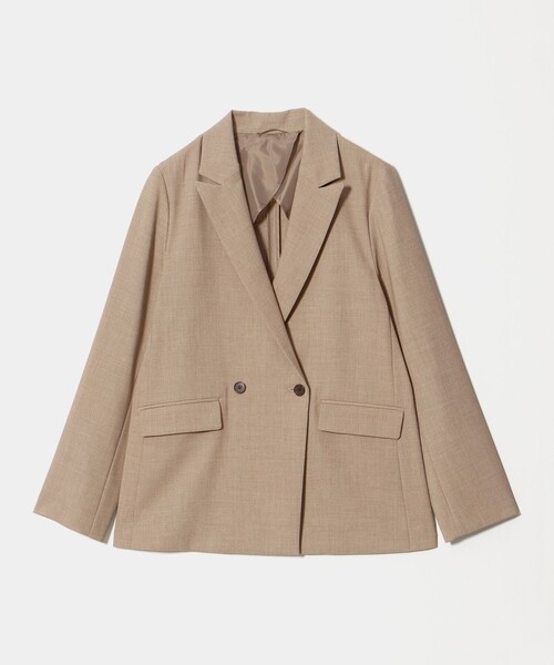 A DAY IN THE LIFE UNITED ARROWS(アデイインザライフユナイテッドアローズ)の「ドビー 2ボタン ダブルジャケット ‐セットアップ対応・ウォッシャブル‐<A DAY IN THE LIFE>(テーラードジャケット・レディース・ネイビー/ベージュ・40/38/36)」の18枚目の写真