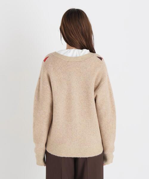 NATURAL BEAUTY BASIC(ナチュラルビューティーベーシック)の「アーガイルカーディガン(カーディガン/ボレロ・レディース・ブラウン系その他/ベージュ系その他・FREE)」の11枚目の写真