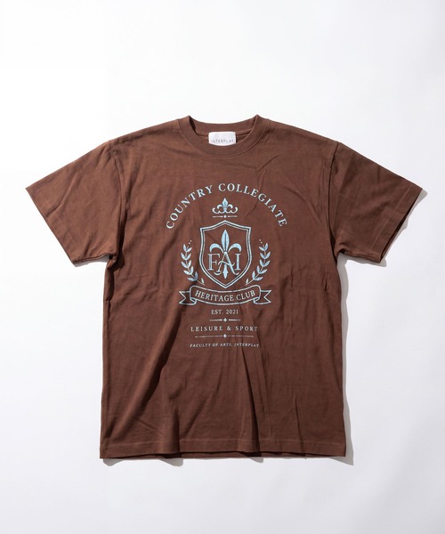 INTERPLAY(インタープレイ)の「【INTERPLAY】Warm Crest S/S Tee(Tシャツ/カットソー・レディース・ブラウン/グリーン/ブラック/ベージュ/ネイビー・LARGE/MEDIUM)」の1枚目の写真