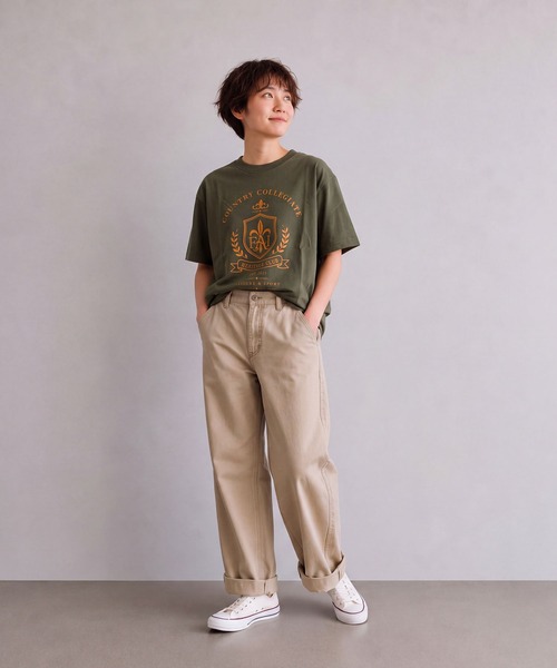 INTERPLAY(インタープレイ)の「【INTERPLAY】Warm Crest S/S Tee(Tシャツ/カットソー・レディース・ブラウン/グリーン/ブラック/ベージュ/ネイビー・LARGE/MEDIUM)」の18枚目の写真