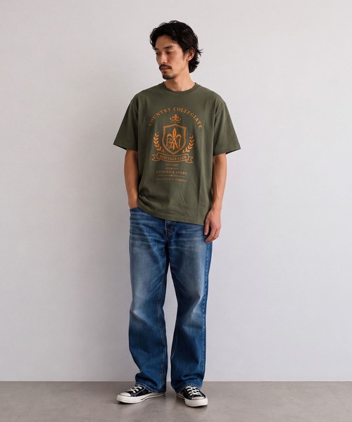 INTERPLAY(インタープレイ)の「【INTERPLAY】Warm Crest S/S Tee(Tシャツ/カットソー・レディース・ブラウン/グリーン/ブラック/ベージュ/ネイビー・LARGE/MEDIUM)」の20枚目の写真