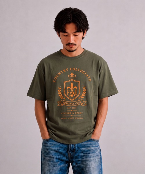 INTERPLAY(インタープレイ)の「【INTERPLAY】Warm Crest S/S Tee(Tシャツ/カットソー・レディース・ブラウン/グリーン/ブラック/ベージュ/ネイビー・LARGE/MEDIUM)」の19枚目の写真