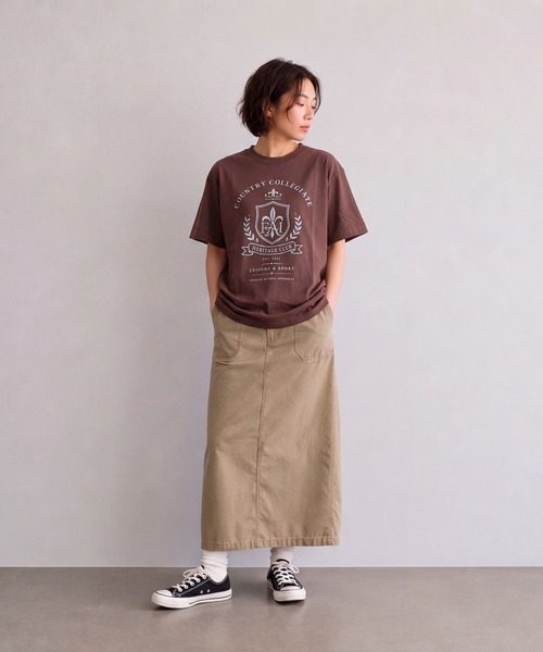 INTERPLAY(インタープレイ)の「【INTERPLAY】Warm Crest S/S Tee(Tシャツ/カットソー・レディース・ブラウン/グリーン/ブラック/ベージュ/ネイビー・LARGE/MEDIUM)」の10枚目の写真