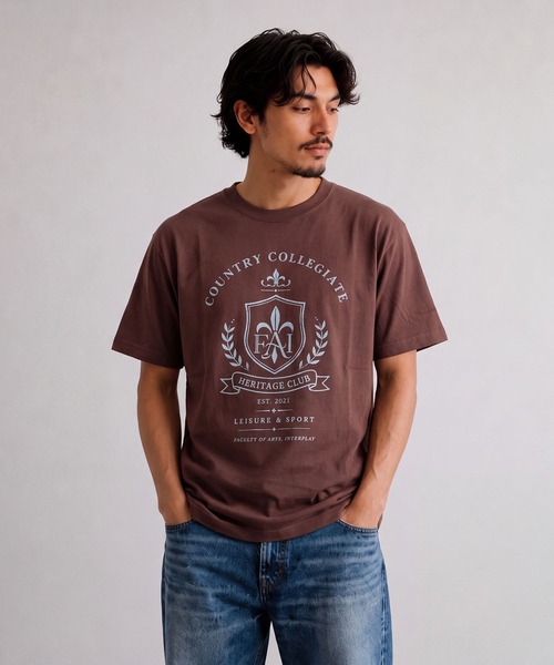 INTERPLAY(インタープレイ)の「【INTERPLAY】Warm Crest S/S Tee(Tシャツ/カットソー・レディース・ブラウン/グリーン/ブラック/ベージュ/ネイビー・LARGE/MEDIUM)」の11枚目の写真