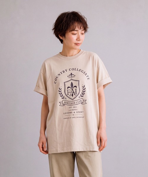 INTERPLAY(インタープレイ)の「【INTERPLAY】Warm Crest S/S Tee(Tシャツ/カットソー・レディース・ブラウン/グリーン/ブラック/ベージュ/ネイビー・LARGE/MEDIUM)」の14枚目の写真
