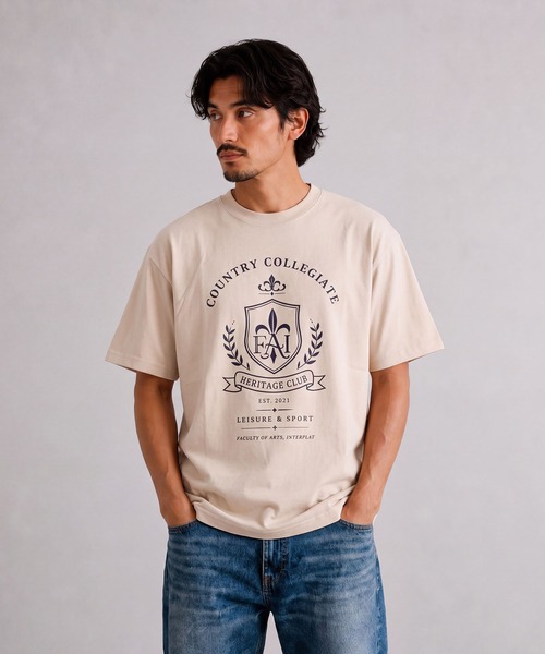 INTERPLAY(インタープレイ)の「【INTERPLAY】Warm Crest S/S Tee(Tシャツ/カットソー・レディース・ブラウン/グリーン/ブラック/ベージュ/ネイビー・LARGE/MEDIUM)」の15枚目の写真