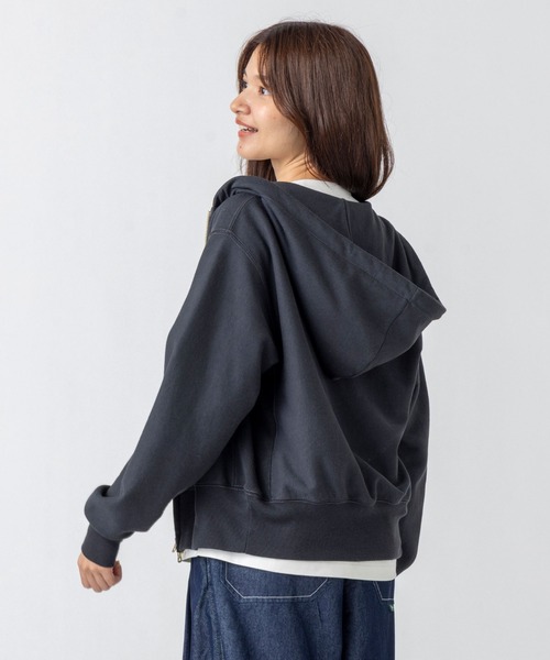 L.L.Bean(エルエルビーン)の「【JAPAN EDITION】ポーテージ・フルジップ・フード・スウェットシャツ(パーカー・レディース・チャコール/グリーン/イエロー/ライトグレー・MEDIUM)」の7枚目の写真