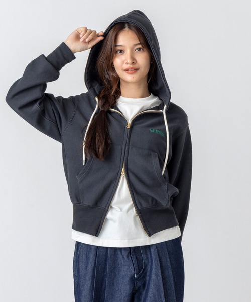 L.L.Bean(エルエルビーン)の「【JAPAN EDITION】ポーテージ・フルジップ・フード・スウェットシャツ(パーカー・レディース・チャコール/グリーン/イエロー/ライトグレー・MEDIUM)」の8枚目の写真