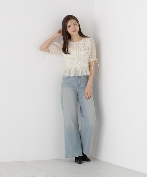 PROPORTION BODY DRESSING（プロポーションボディドレッシング）の「＜ａ＞シャーリングフリルパフブラウス / 1216210811（シャツ/ブラウス・レディース・ホワイト/ホワイト系その他/ブラック・FREE）」の13枚目の写真