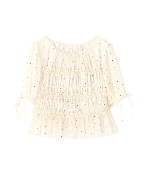 PROPORTION BODY DRESSING（プロポーションボディドレッシング）の「＜ａ＞シャーリングフリルパフブラウス / 1216210811（シャツ/ブラウス・レディース・ホワイト/ホワイト系その他/ブラック・FREE）」の22枚目の写真