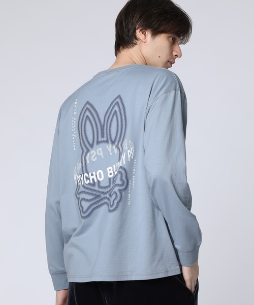 Psycho Bunny(サイコバニー)の「ピマ天竺 ユニバーサルグラフィックロングスリーブTシャツ(Tシャツ/カットソー・メンズ・ホワイト/ライトブルー/ブラック・MEDIUM/SMALL/X-LARGE/LARGE)」の1枚目の写真