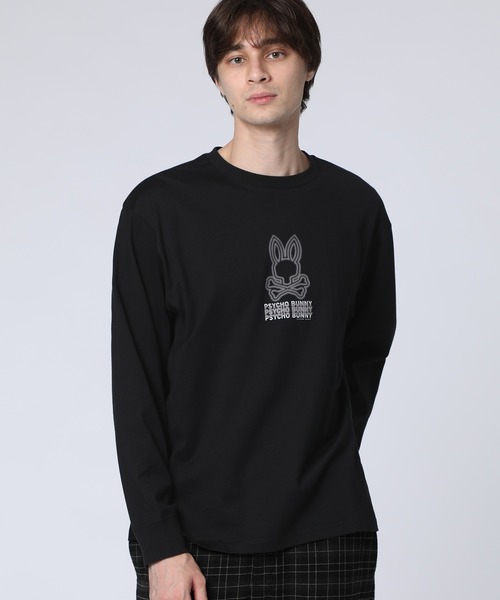 Psycho Bunny(サイコバニー)の「ピマ天竺 ユニバーサルグラフィックロングスリーブTシャツ(Tシャツ/カットソー・メンズ・ホワイト/ライトブルー/ブラック・MEDIUM/SMALL/X-LARGE/LARGE)」の3枚目の写真