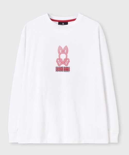 Psycho Bunny(サイコバニー)の「ピマ天竺 ユニバーサルグラフィックロングスリーブTシャツ(Tシャツ/カットソー・メンズ・ホワイト/ライトブルー/ブラック・MEDIUM/SMALL/X-LARGE/LARGE)」の7枚目の写真