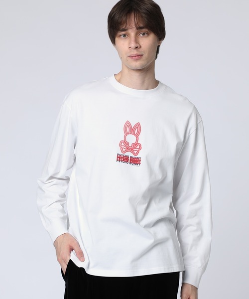 Psycho Bunny(サイコバニー)の「ピマ天竺 ユニバーサルグラフィックロングスリーブTシャツ(Tシャツ/カットソー・メンズ・ホワイト/ライトブルー/ブラック・MEDIUM/SMALL/X-LARGE/LARGE)」の4枚目の写真