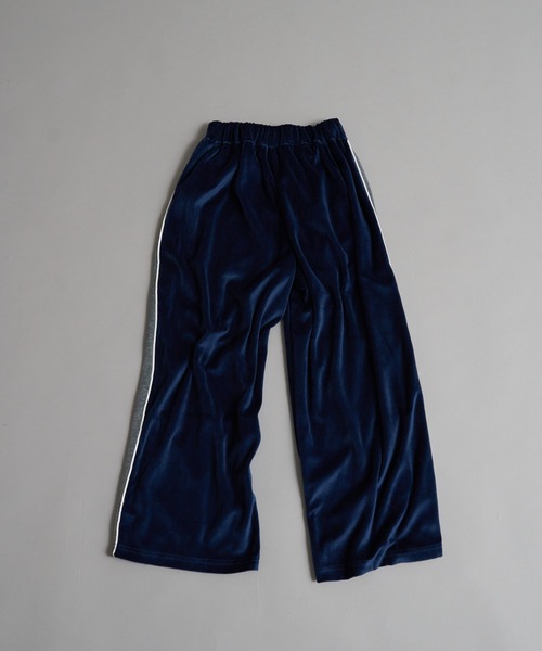 PAIRMANON STREET(ペアマノンストリート)の「【90-160cm】ベロア 配色デザイン ワイドストレートパンツ【PAIRMANON STREET】(その他パンツ・キッズ・ブラウン/グレー/パープル/ネイビー・130/140/110/120/150/160/100/90)」の21枚目の写真