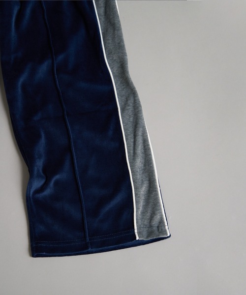 PAIRMANON STREET(ペアマノンストリート)の「【90-160cm】ベロア 配色デザイン ワイドストレートパンツ【PAIRMANON STREET】(その他パンツ・キッズ・ブラウン/グレー/パープル/ネイビー・130/140/110/120/150/160/100/90)」の22枚目の写真