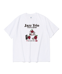 ROIDESROIS（ロワデロワ）の「チェリージャズクラブグラフィック半袖Tシャツ(ホワイト)（Tシャツ/カットソー）」